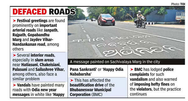 Graffiti: Graffiti On Road Surface Huge Risk For Commuters: Experts ...
