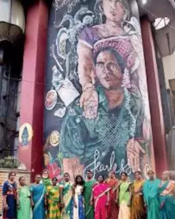 Utility building mural