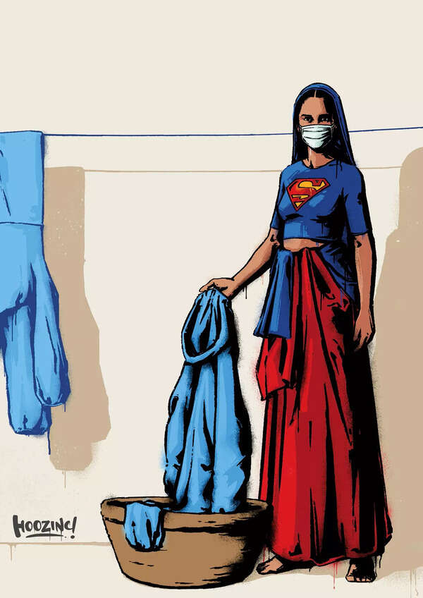 Necklace Road; Pic: Hoozinc ht25streetArt-Superwoman-by-Hoozinc-2020-(2)