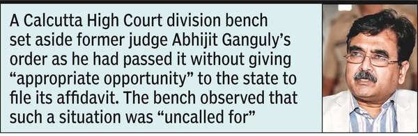 Suvendu brother case: HC bench sets aside ex-judge Ganguly’s order fining cops