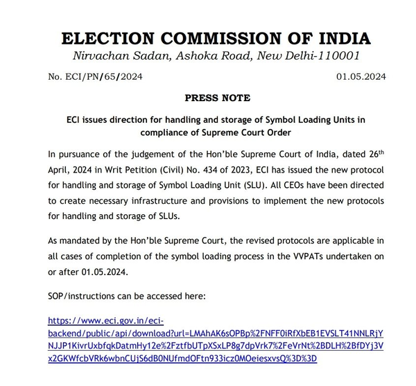 ECI notice