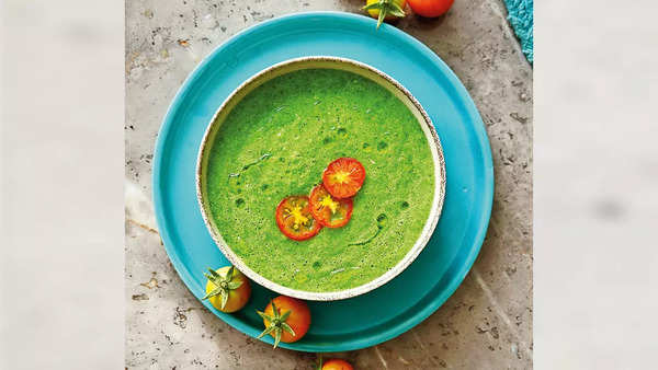 Green gazpacho is tangy and bursts with fresh flavours