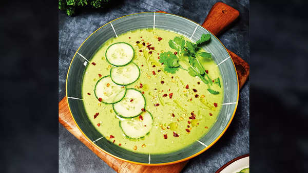 Cucumber gazpacho is a no cook soup, perfect for summer afternoons