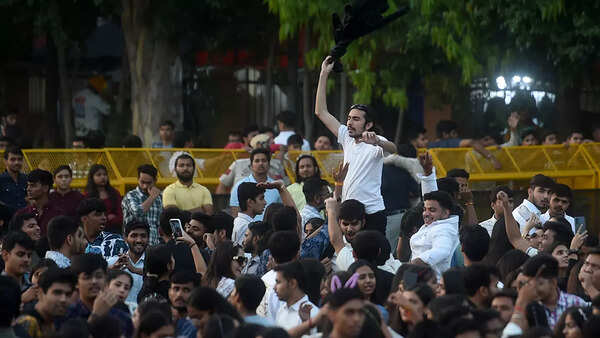Enthusiastic students at the fest