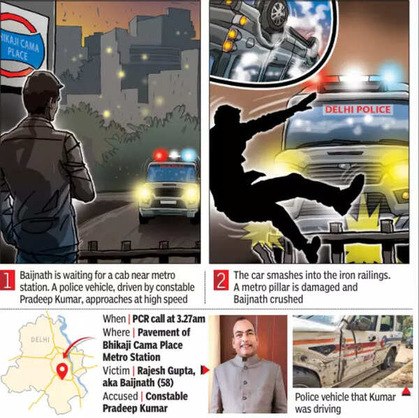 Drunk constable mows down man