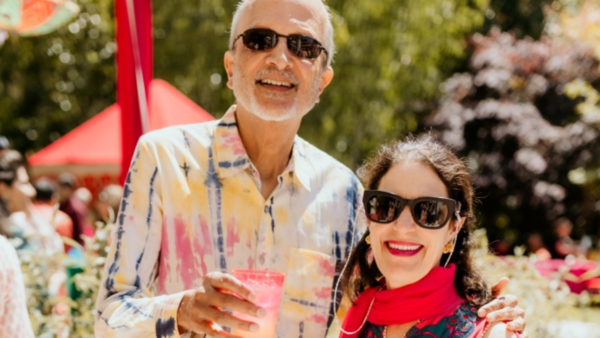 MR Rangaswami, founder of Indiaspora with his wife