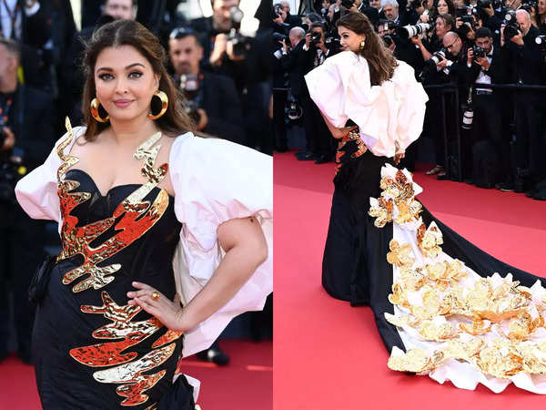 Aishwarya Rai Cannes First Look: Black and gold diva: Aishwarya Rai ...