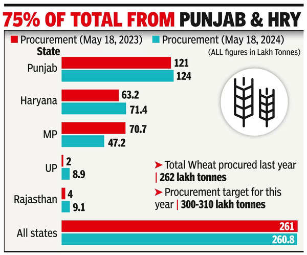 Wheat buy may miss target, but set to cross 2023 mark