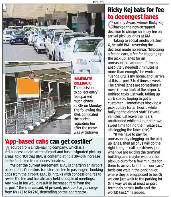 As taxas de entrada do KIA teriam sido um fardo apenas para os viajantes: táxi