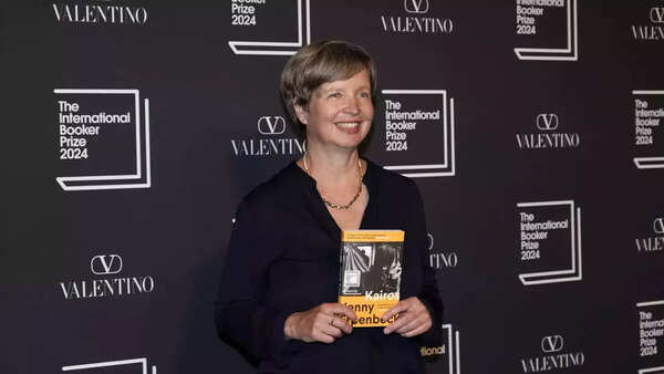 Jenny Erpenbeck with her award-winning book 'Kairos' (Image: AP)