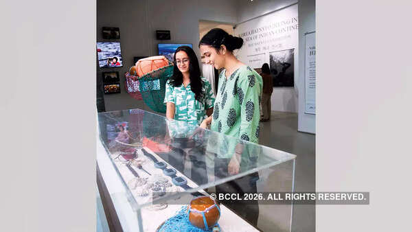 Visitors at the exhibition
