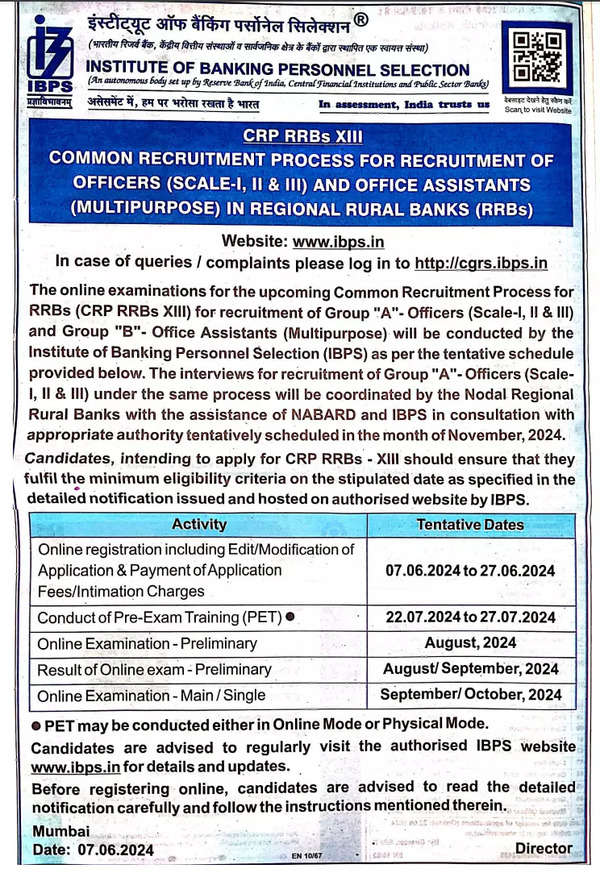 IBPS RRB 2024 Recruitment