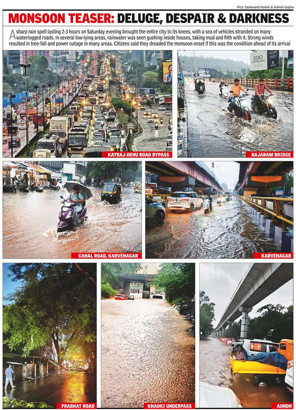 Water on roads brings city to a halt, Metro areas hit most
