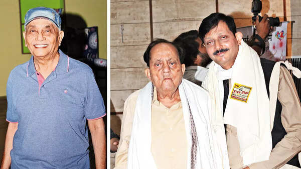 (L) KK Agarwal (R) Dhirendra Varma and Chandra Shekhar Verma