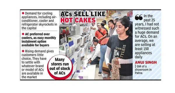 ACs & coolers fly off shelves in city