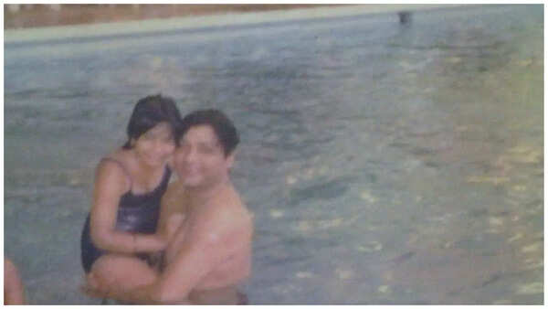Tanishaa with her father