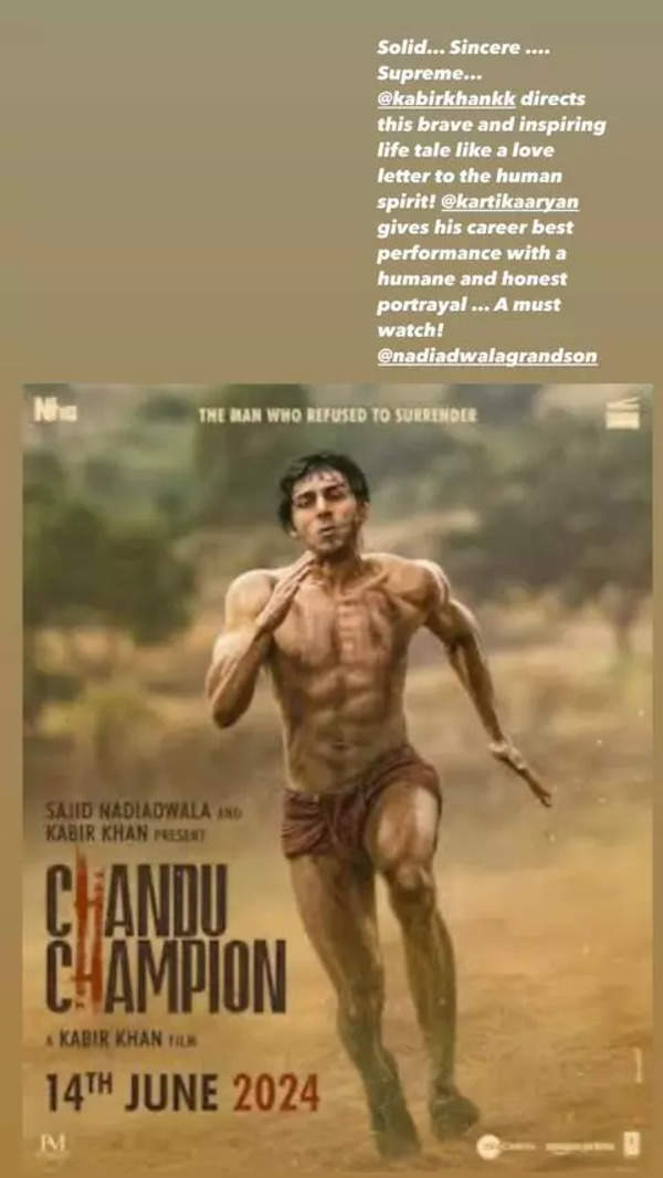 Karan Johar showers love and praises on Kartik Aaryan’s film ‘Chandu Champion’, calls it ‘a must watch’ | Hindi Movie News