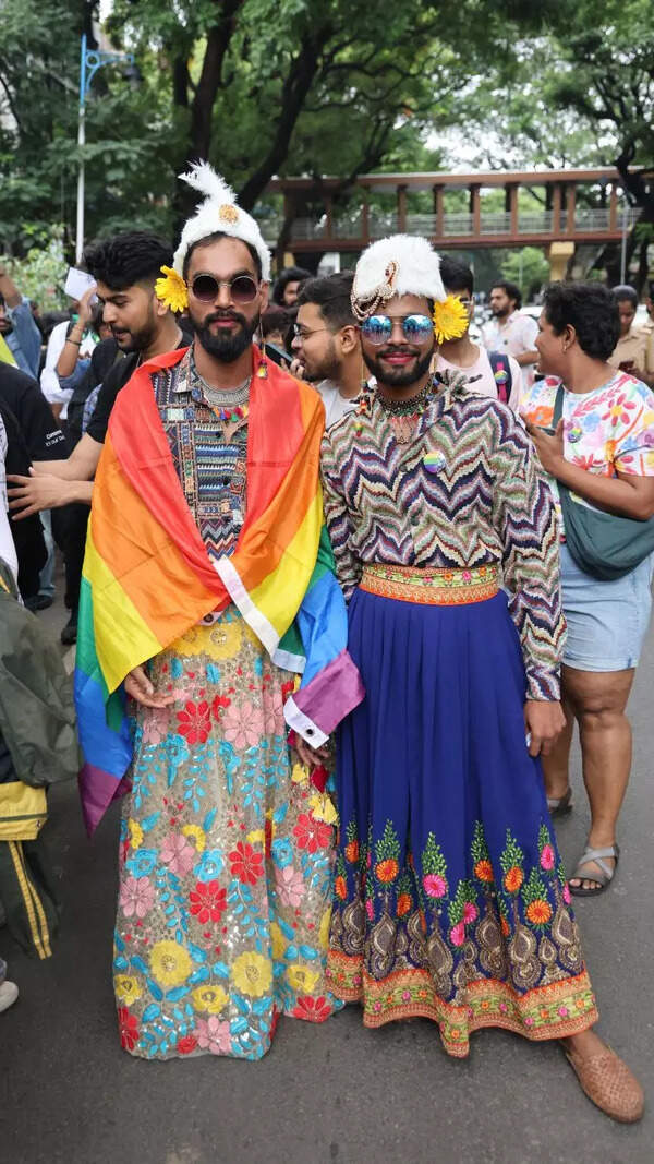 Members of the LGBTQ+ community at Pune Pride Parade