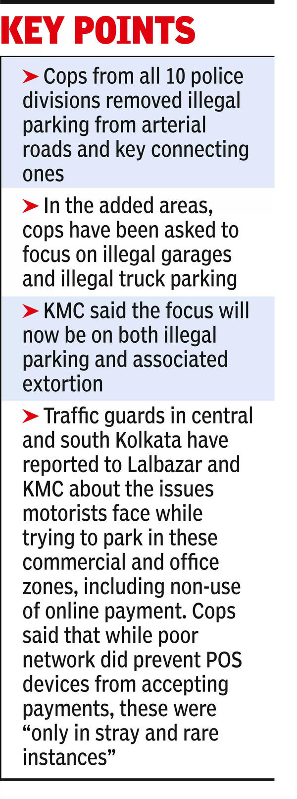 Illegal Parking Crackdown on illegal parking in Kolkata to create more