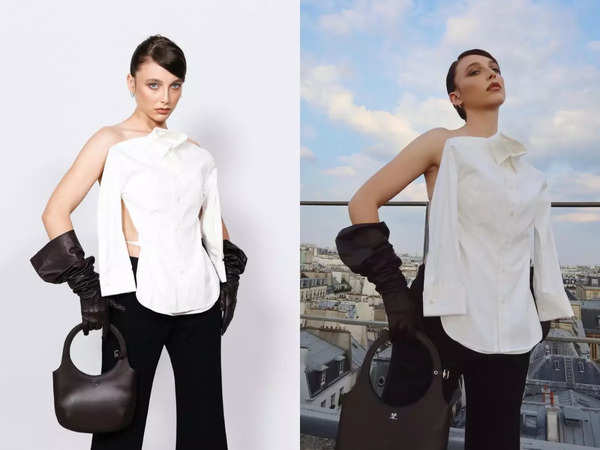 Emma Chamberlain transforms the classic white shirt at Paris Haute ...