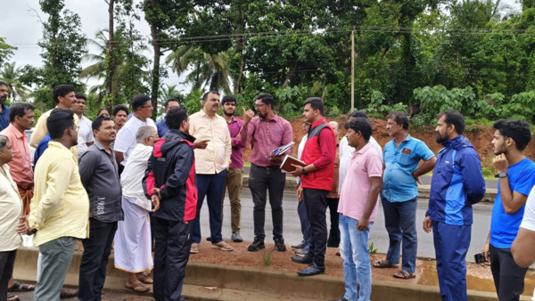 Karkala MLA V Sunil Kumar on Sunday visited various problematic spots of NH-169 in the 5 km stretch from Sanoor Pulkeri Bypass to Murathangadi government PU college and instructed the contractor
