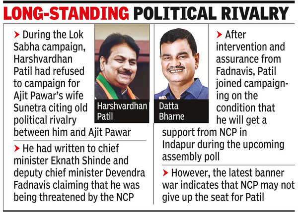 Indapur Seat: Tussle for Indapur Seat Between BJP and NCP Leaders ...