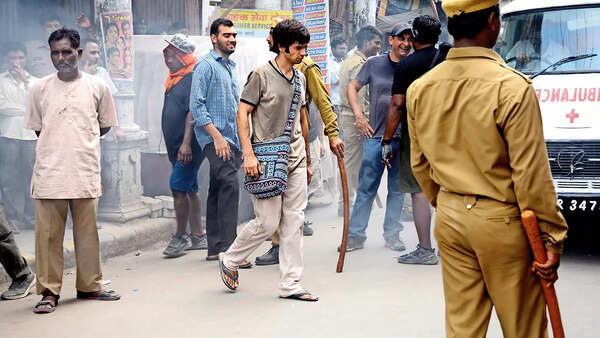 Vivaan Shah during the shoot in city