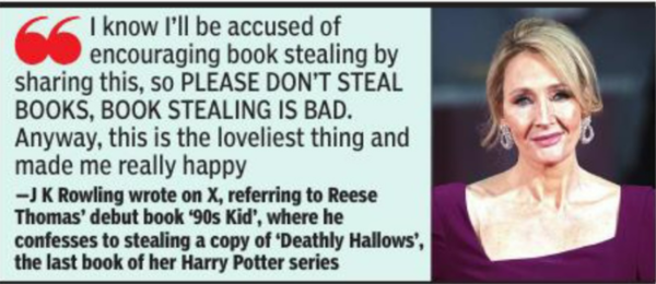 JK Rowling's wrote on X