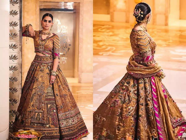 Isha Ambani’s breathtaking ‘Sanskrit Shloka’ lehenga took 4,000 hours of labor to finish | – Occasions of India