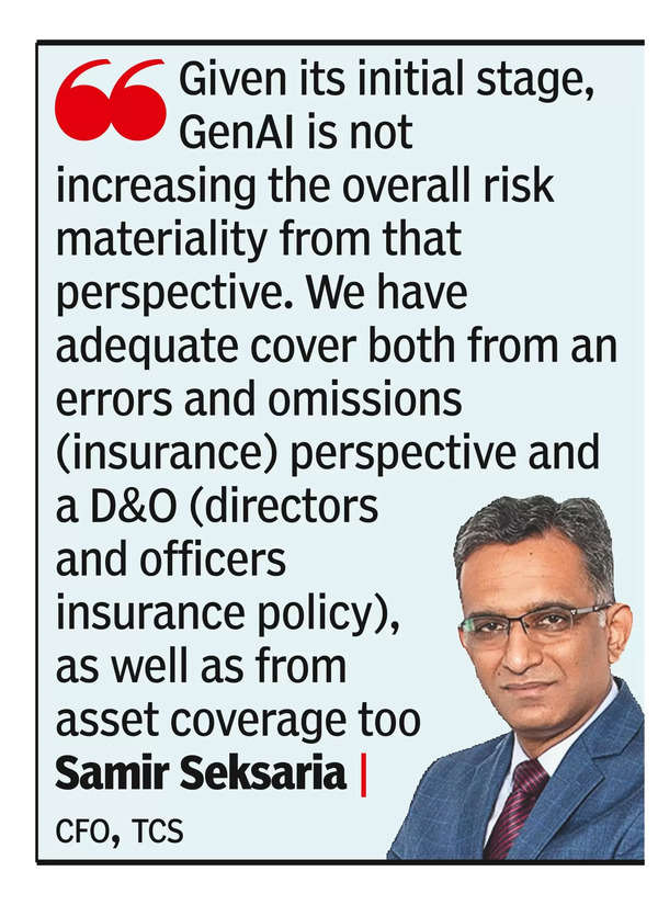 Claims arising from GenAI covered, says TCS CFO Samir Seksaria