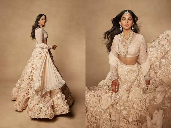 We knew it! Isha Ambani’s grand finale take a look at Anant-Radhika’s festivities was a 3D lehenga by Sabyasachi – Instances of India