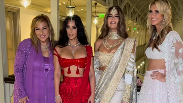 Kim and Khloe at Ambani wedding
