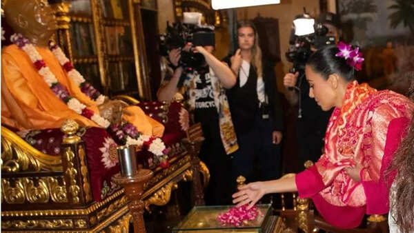 Kim Kardashian at ISKCON temple