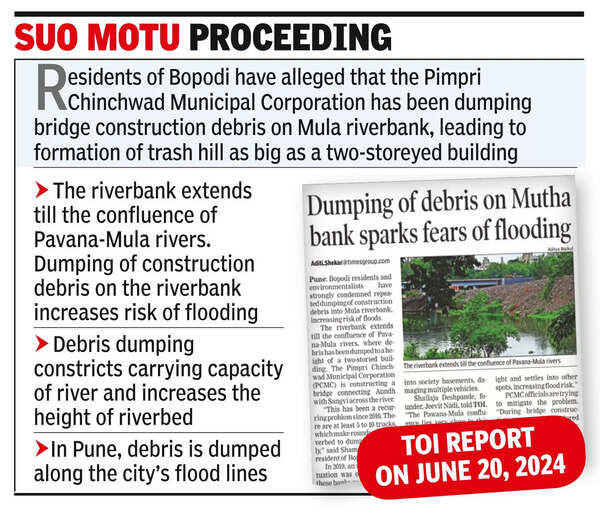 File replies on dumping of debris on riverbanks: NGT