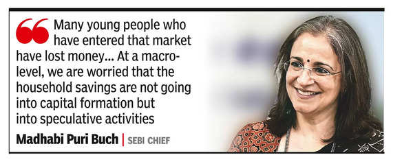 Savings are going into speculative activities like F&O bets: Sebi chief