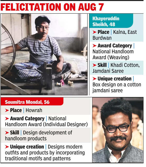 Two from Bengal craft success tales, selected for Nat’l Handloom Award