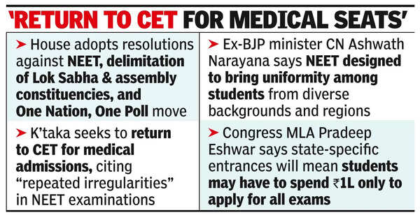 Return to CET for medical seats