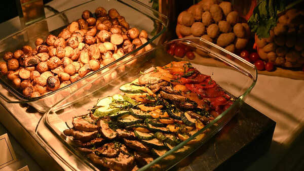Dinner included delicacies from regions around Via Appia