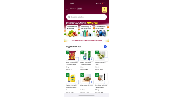 Flipkart Minutes is currently available in select areas of Bengaluru