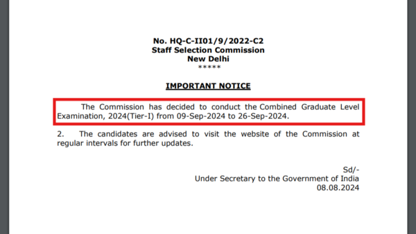 SSC CGL exam dates
