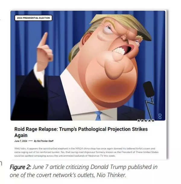 Screenshot of an article criticising Donald Trump