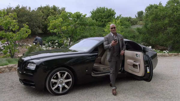 The Rock and his Rolls Royce Wraith