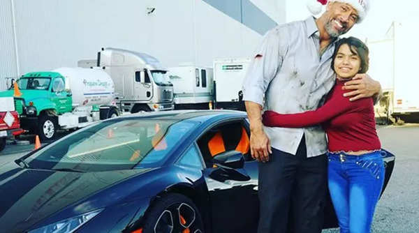 The Rock and his Lamborghini Huracan