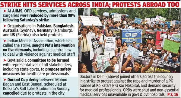 Strike hits services across India; protests abroad