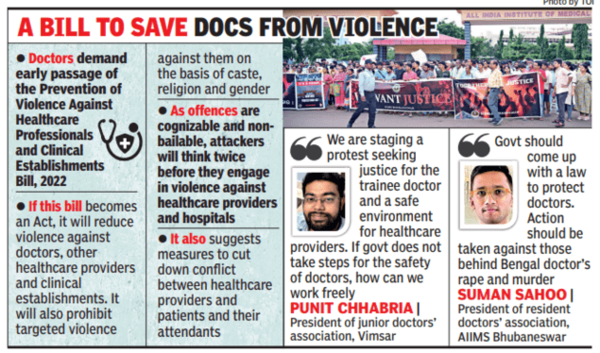 A bill to save docs from violence