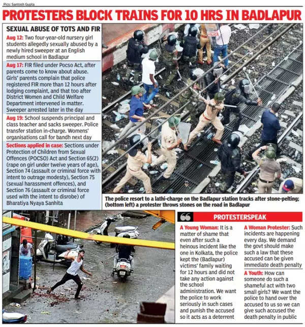 Protesters block trains for 10 hours in Badlapur