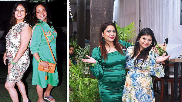 (L) Nidhi and Tazkia (R) Parul and Charu