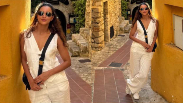 Tripti Dimri in white vest and trousers