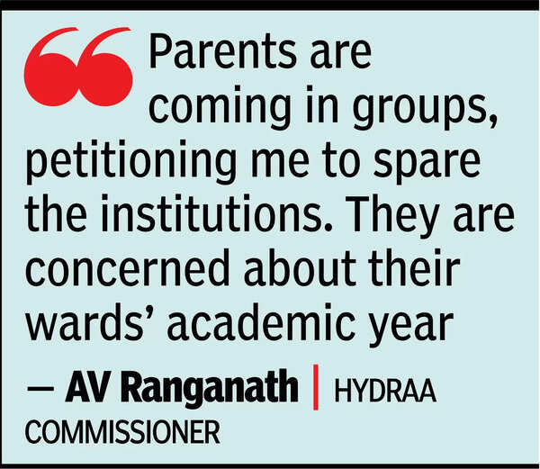 Spare institutes on lake land till end of academic yr: Parents’ plea to HYDRAA