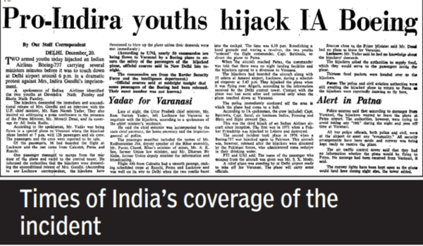 The Times of India’s coverage of the incident